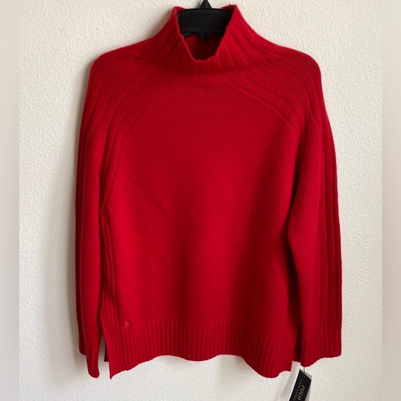 NWT🍁Polo Ralph Lauren Wool Cashmere Blend Pullover Red Turtleneck Sweater- Sz M - Picture 5 of 15